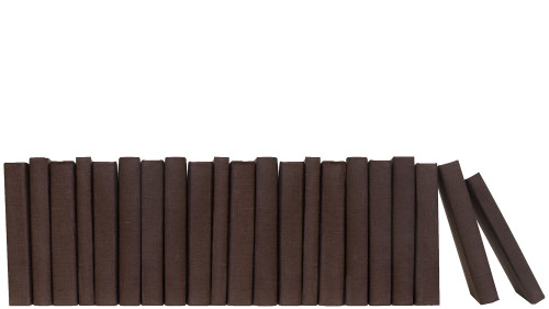 Coffee Linen Wrapped Books By The Foot