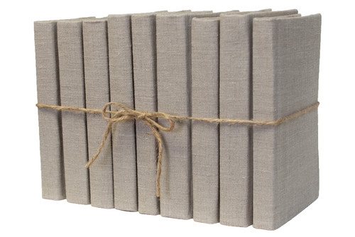 Khaki Linen Wrapped Book Bundle