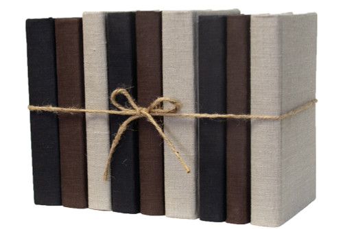 Onyx & Brown Linen Wrapped Book Bundle