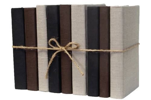 Onyx & Brown Linen Wrapped Book Bundle