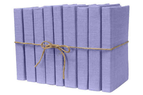 Light Very Peri Linen Wrapped Book Bundle