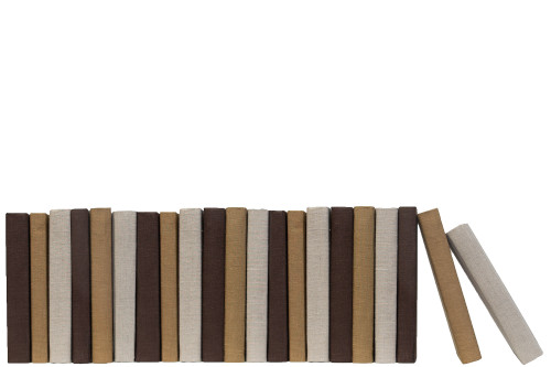 Chocolate Linen Wrapped Books By The Foot