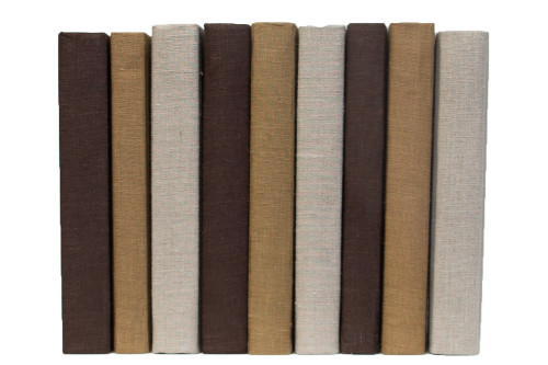 Chocolate Linen Wrapped Book Bundle