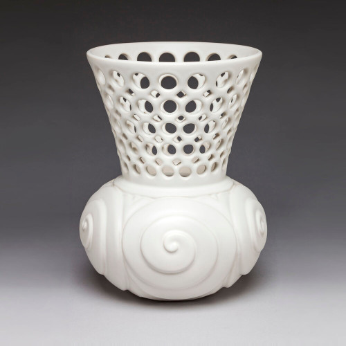 Spiral Shell Pierced and Carved Vessel