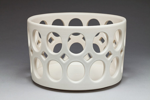 Cylindrical Oval Openwork Bowl