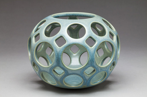 Openwork Orb Vessel - Blue/Green