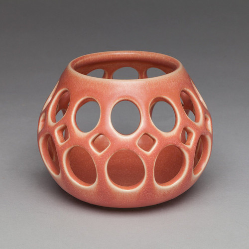 Oval Tea Light Holder - Rhubarb