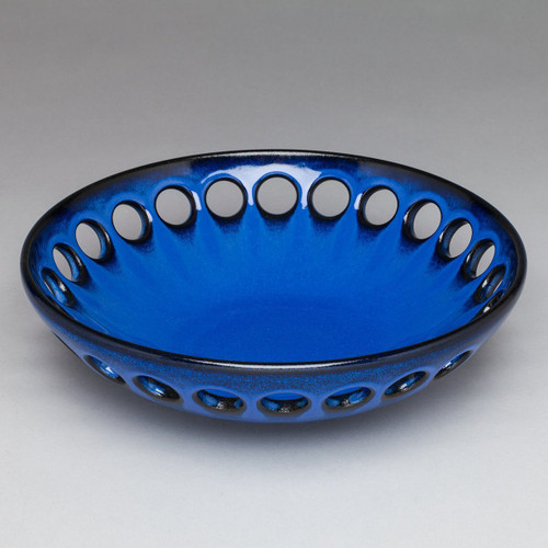 Round Single Demi Pierced Bowl - Midnight Blue