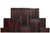 Modern Onyx & Red Book Wall, S/75