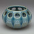 Low Teardrop Single Demi Tea Light Holder Blue/Green