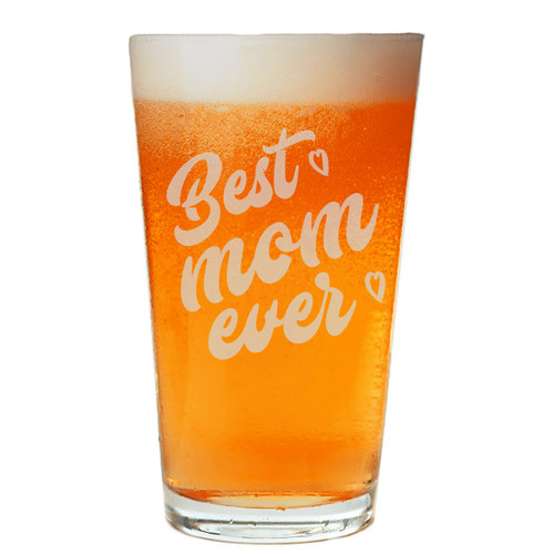 Neenonex™ Best Mom Ever Engraved 16 oz Beer(Pint) Glass