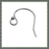 Earring Wire - Fish Hook Wire 027- Balled & Looped - Large (14.00mm X 20.00 mm)