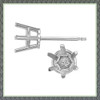 6 Prong Round Basket Earring Setting