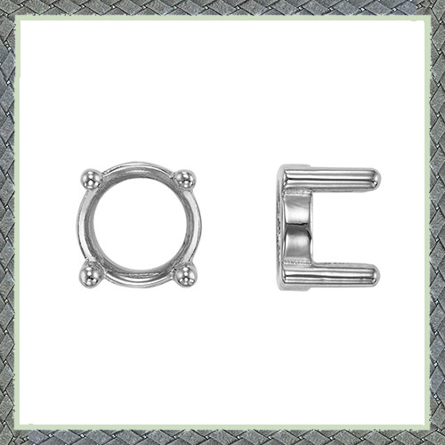 4 Prong Single Wire Round Settings With Straight Prongs