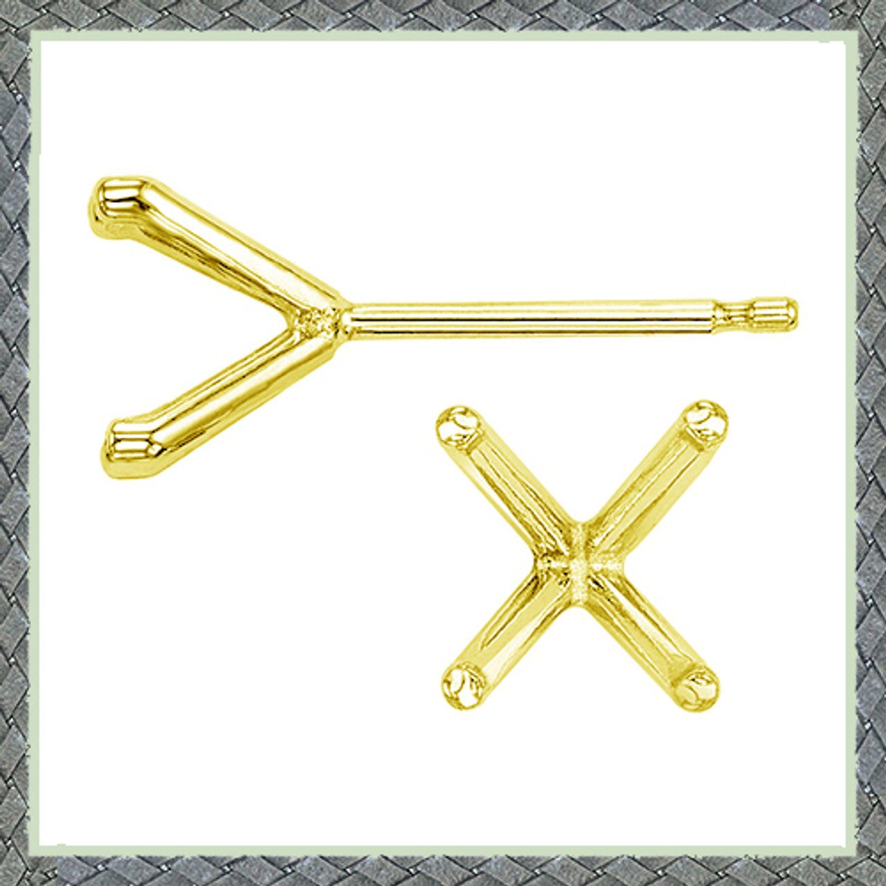 No Gallery 4 Prong Round or Princess With Push Post 030