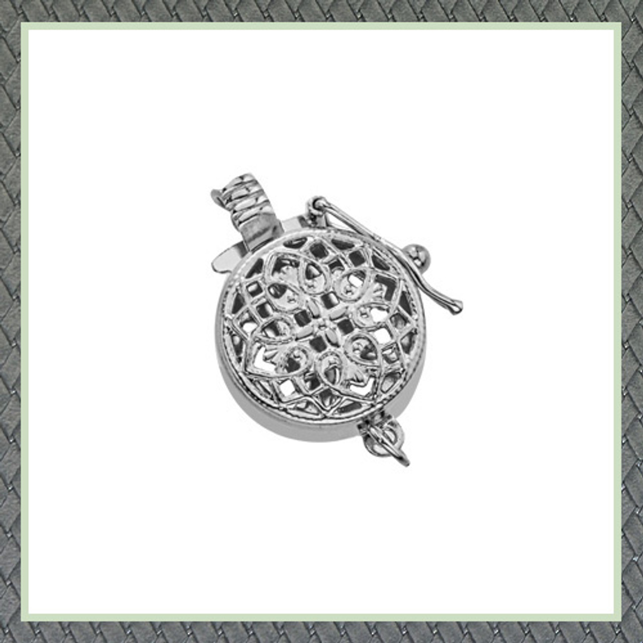 1 Strand Round Pearl Filigree Clasp W-Safety