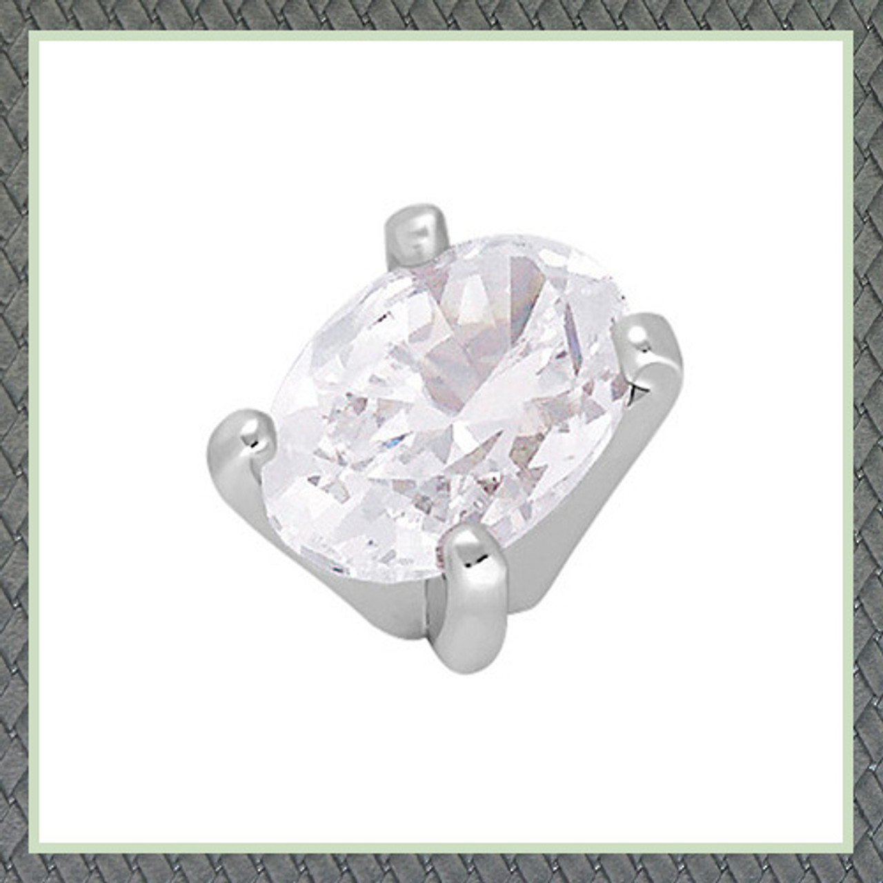 Die-Cast 4 Prong Oval Shape Center W-Peg Setting