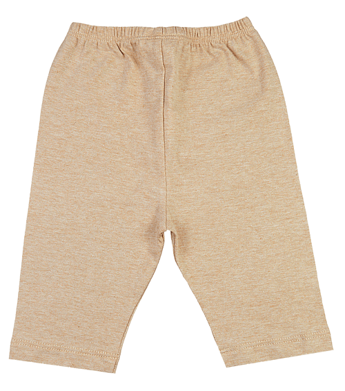 Bio baby pants in beige with small fir trees