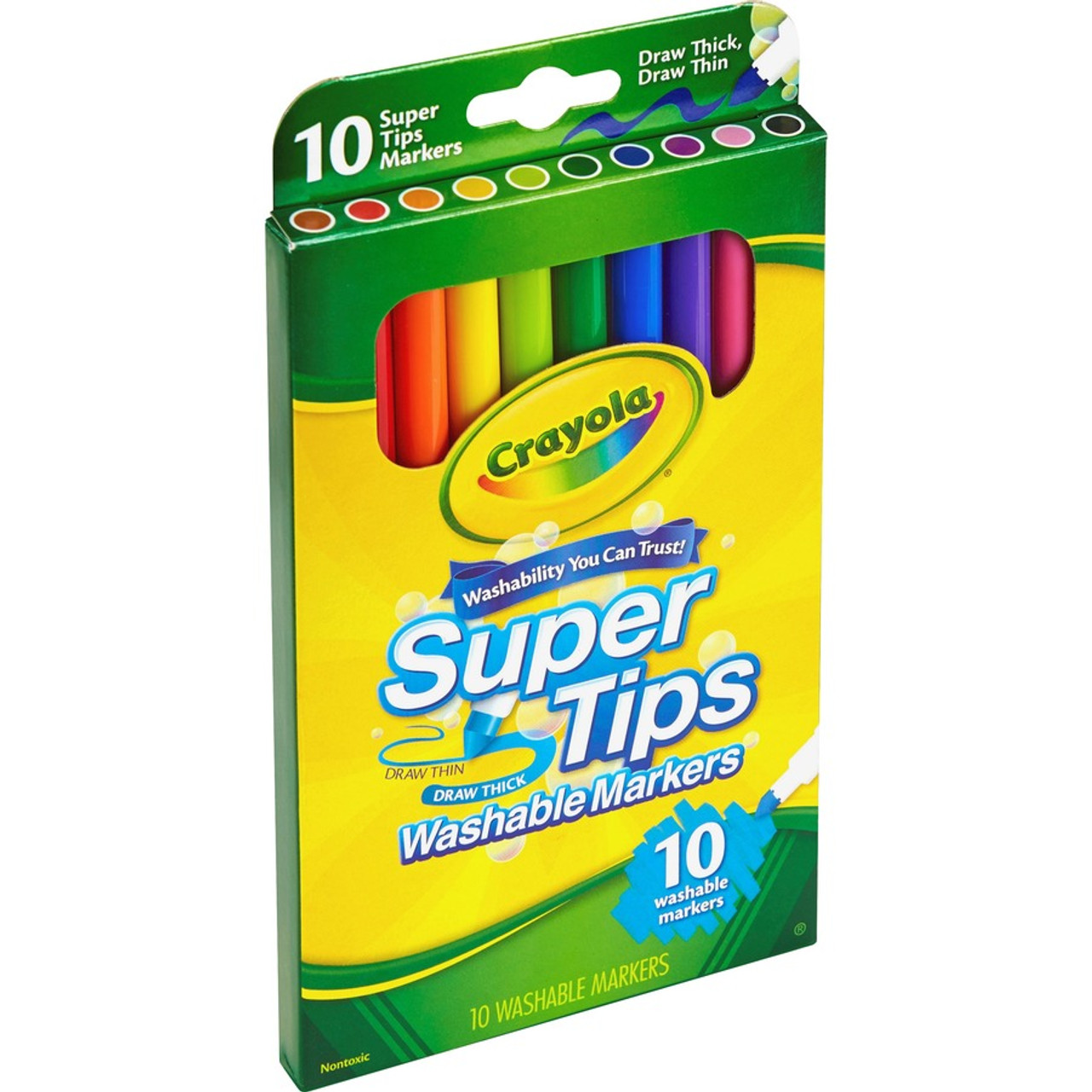 Crayola Washable Supertips Markers, Assorted - 10 count