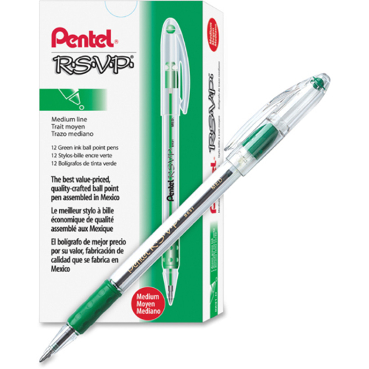 Pentel R.S.V.P. Ballpoint Pen Medium Point Green