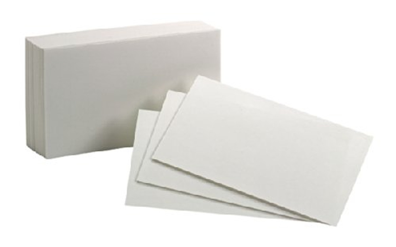 Oxford Blank Index Cards - Plain - 3 x 5 - White Paper - 300 / Pack