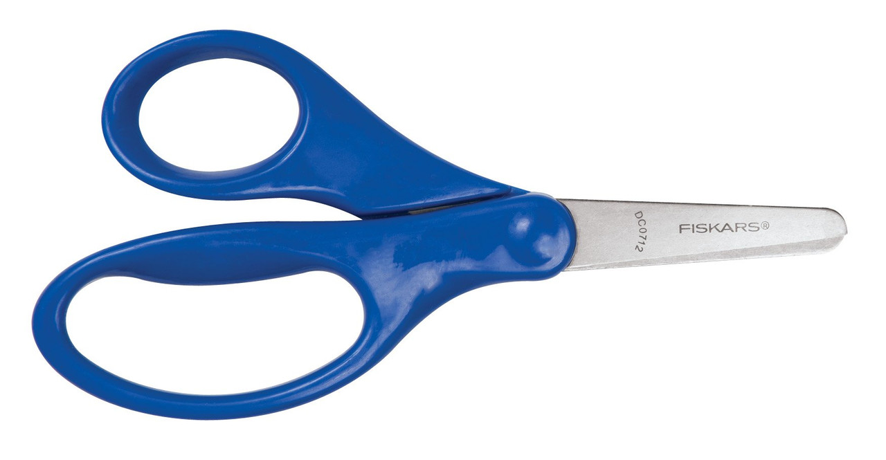Fiskars 5 Blunt Tip Kid Scissors - 5 Overall Length - Blunted -  Left/right - Shiny Blue (194160-1028)