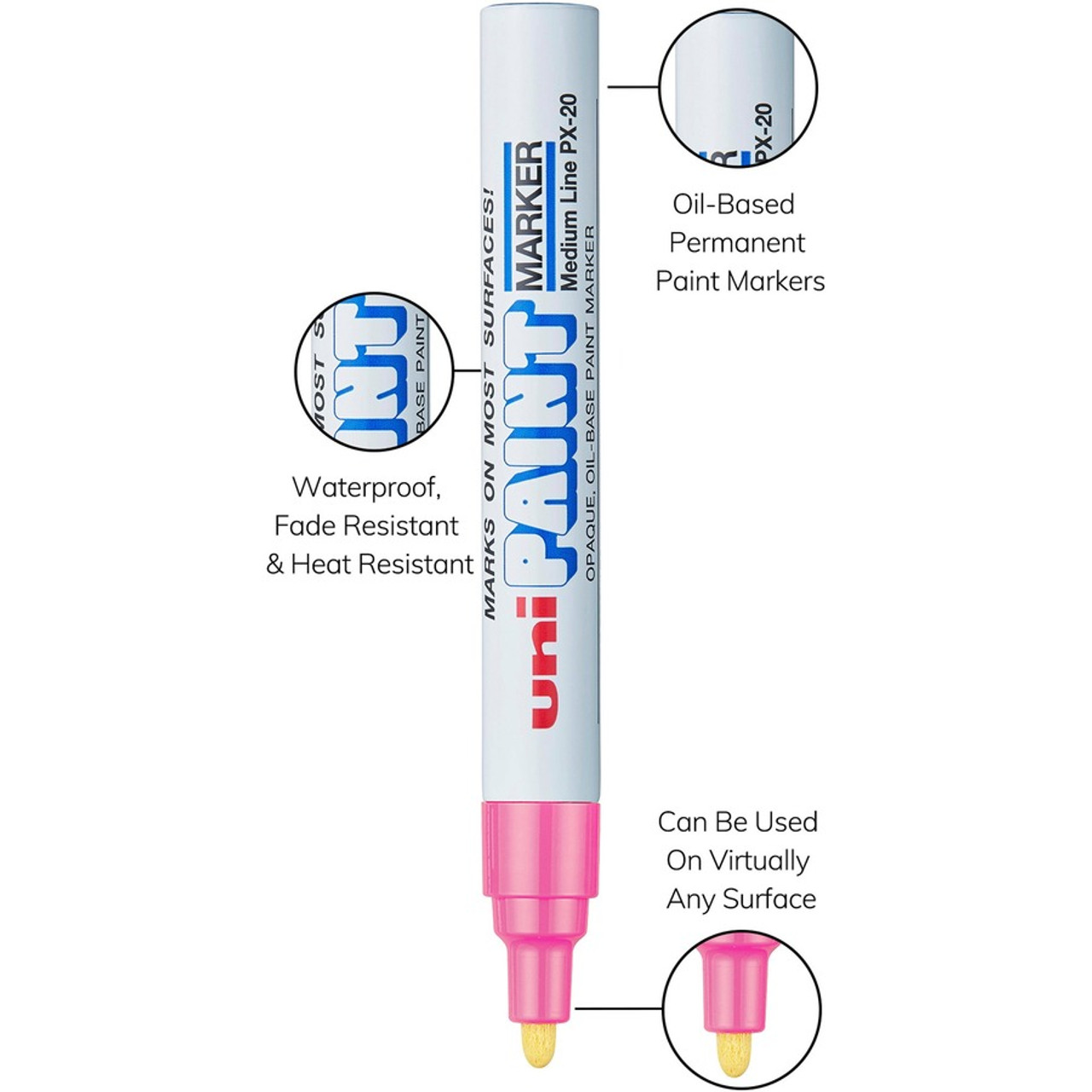 Paint Pens Paint Markers, 20 Colors Oil-based Waterproof Paint