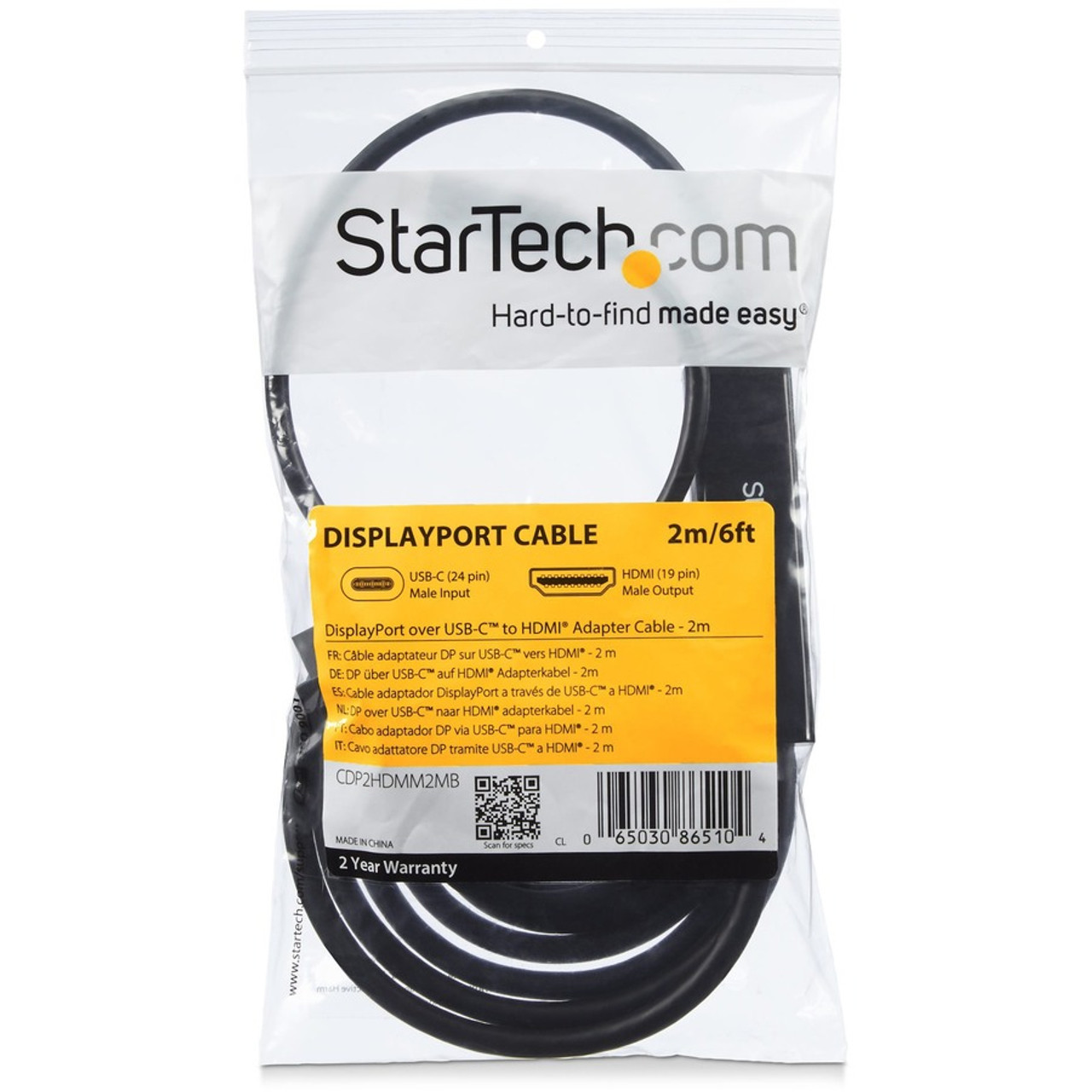 StarTech.com Câble adaptateur USB-C, HDMI ou Mini DisplayPort vers