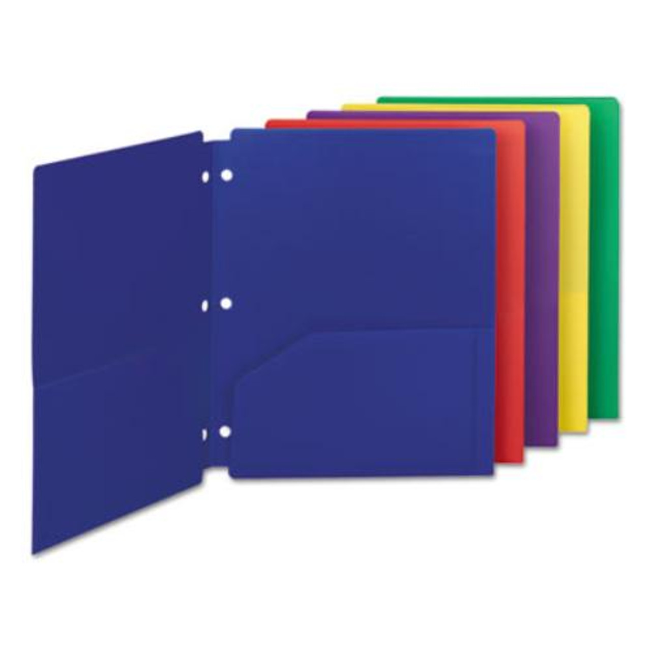 Assorted Colors Two-Pocket Paper Portfolio Folder Without Prongs, Set of 60  | Michaels