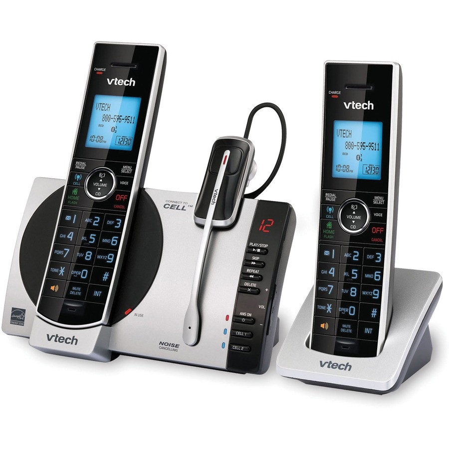 VTech DS6671-6 DECT 6.0 Connect to Cell Cordless Phone with Answering System (6 Handsets)