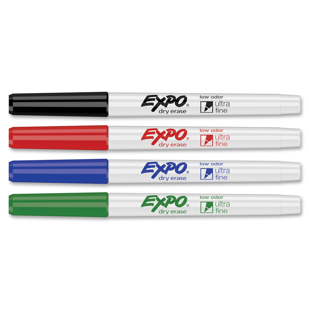 Expo Low-Odor Dry Erase Marker Office Pack, Extra-Fine Needle Tip, Assorted Colors, 36/Pack