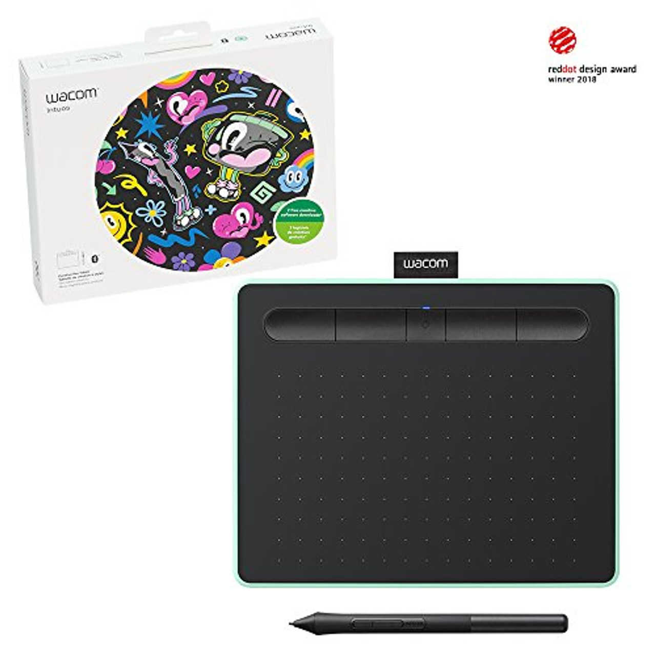 Wacom Intuos Creative Pen Tablet Bluetooth Small Green