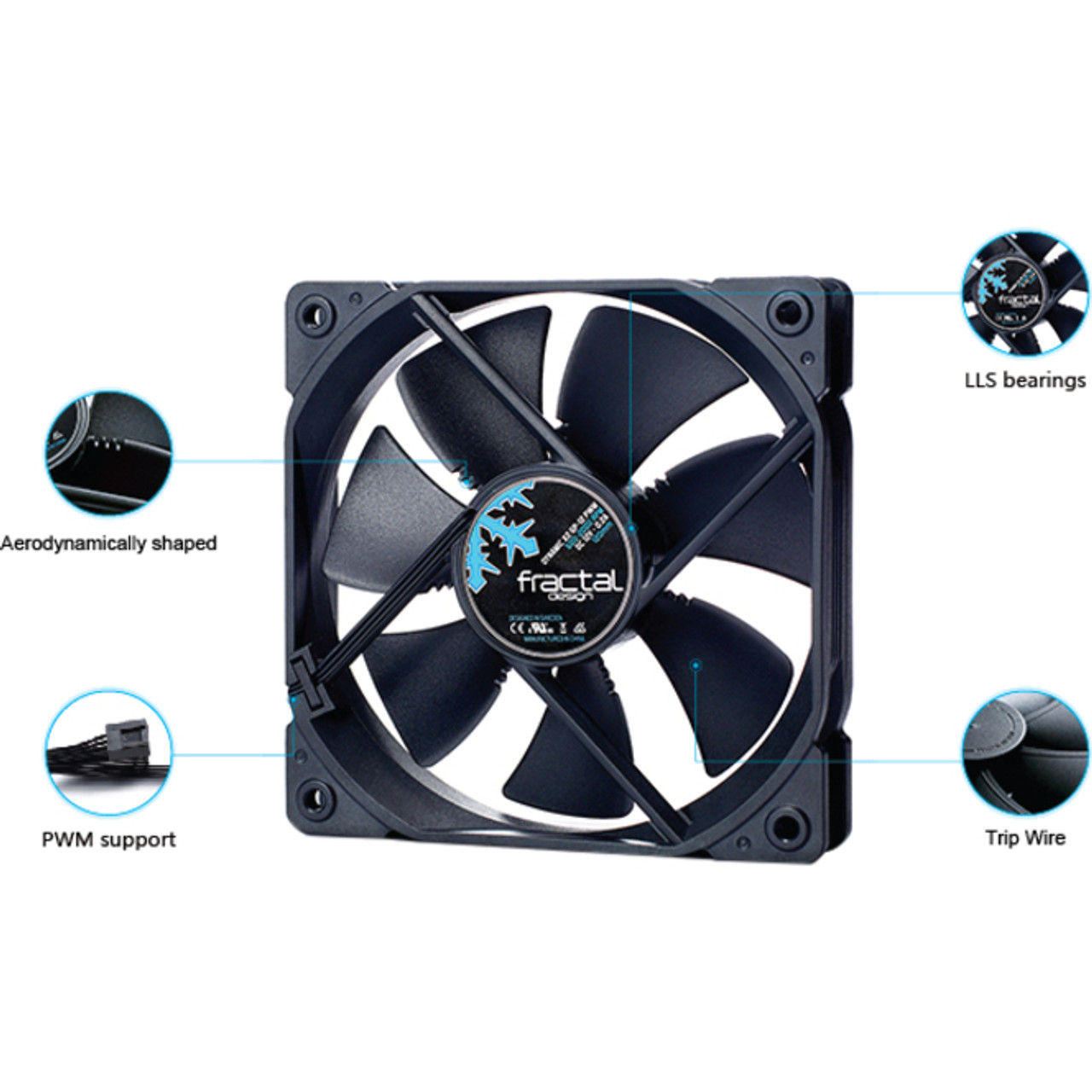 kommentar Fugtig blande Fractal Design Dynamic X2 GP-12 PWM Cooling Fan | Beach Audio