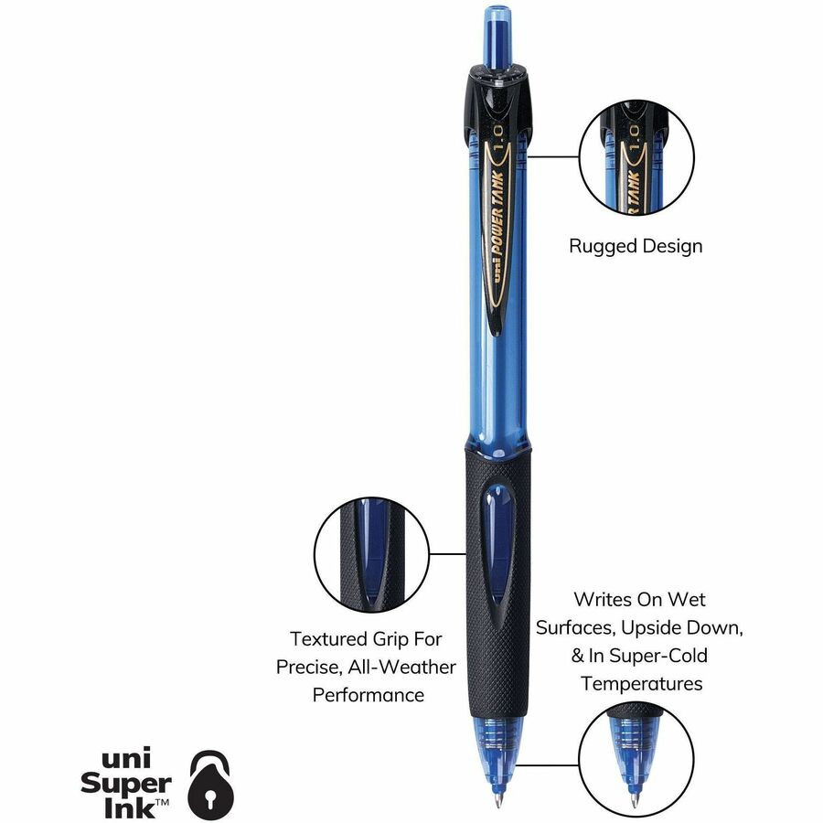 Uni-Ball Power Tank Retractable Ballpoint Pens Beach Audio