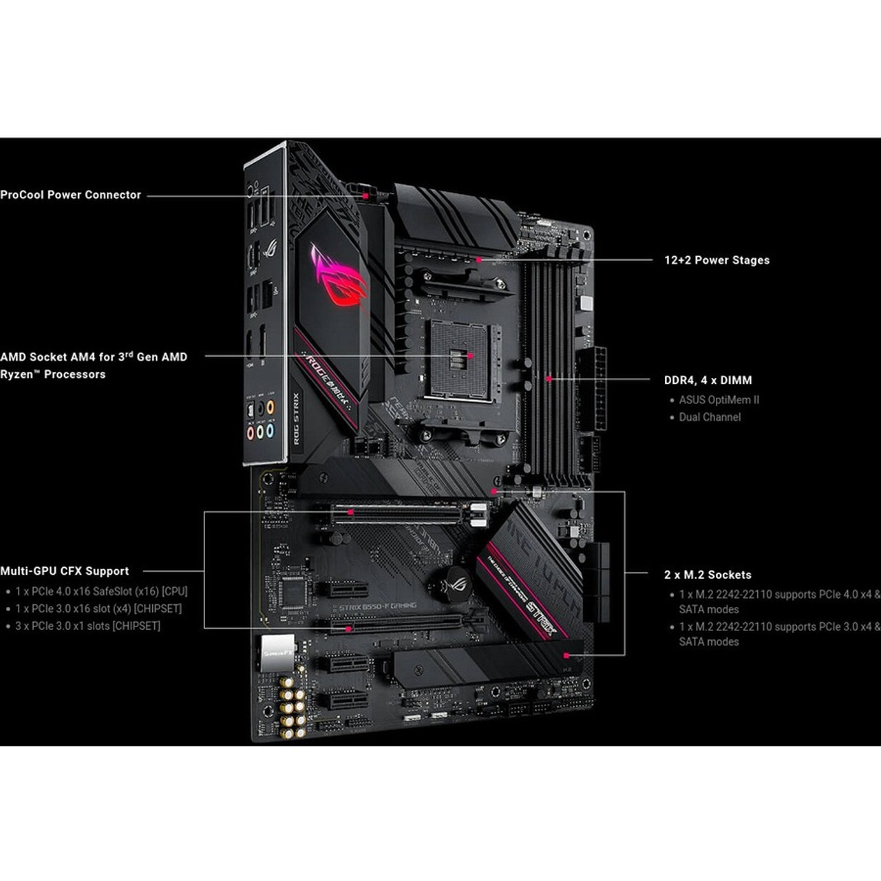 ASUS ROG STRIX B550-A GAMING White Computer Motherboard Support