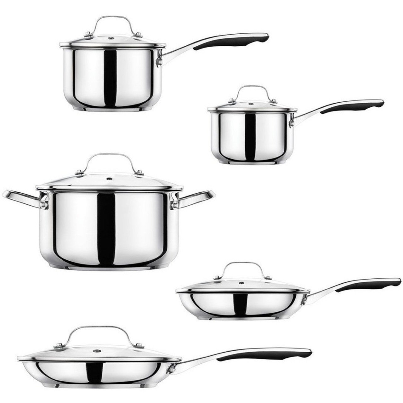 THE ROCK by Starfrit 10-Piece Cookware Set with Stainless Steel