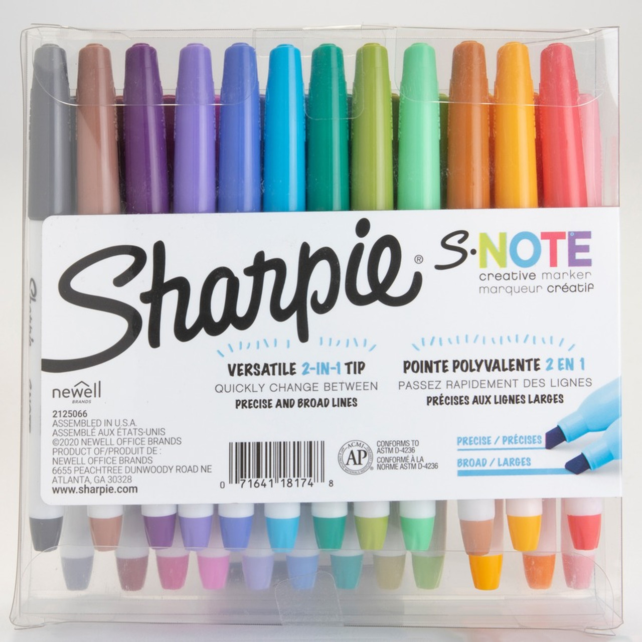 SHARPIE S-Note Creative Markers, Highlighters, Assorted Colors, Chisel Tip