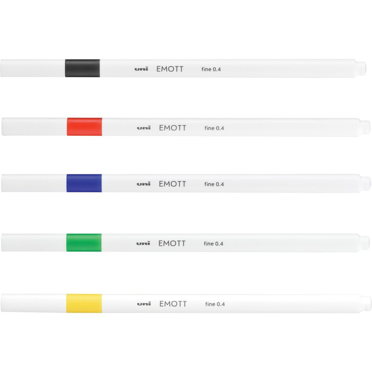 Uni Ball Emott Ever Fine Porous Point Pen, Stick, Fine 0.4 Mm, Assorted Ink  Colors, White