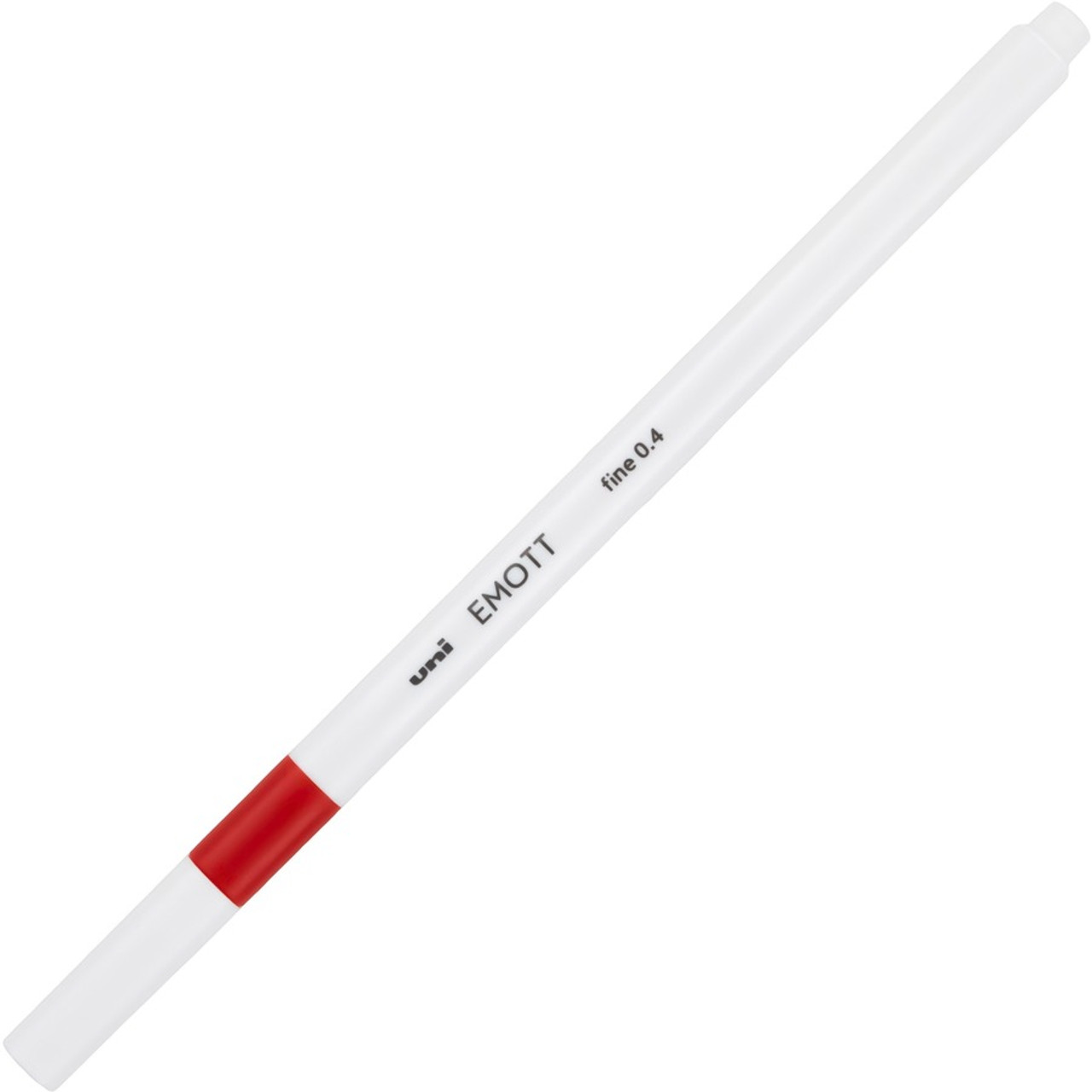 Uni-Ball emott Porous Point Pen, Stick, Fine 0.4 mm, Assorted Ink Colors, White Barrel, 10/Pack