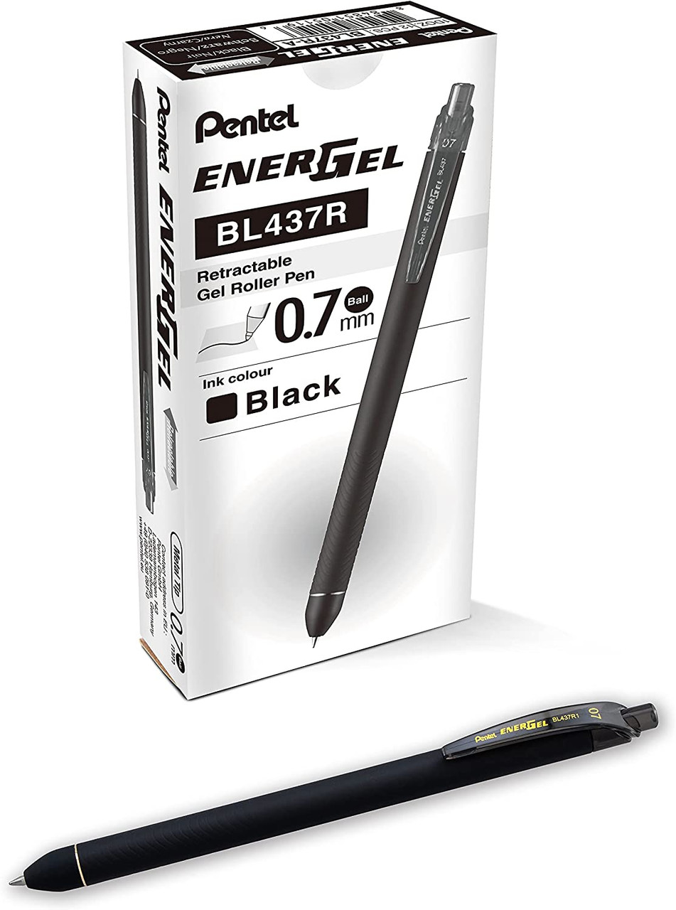 Pentel BL437R1-A Pen,energel,0.7mm,blk