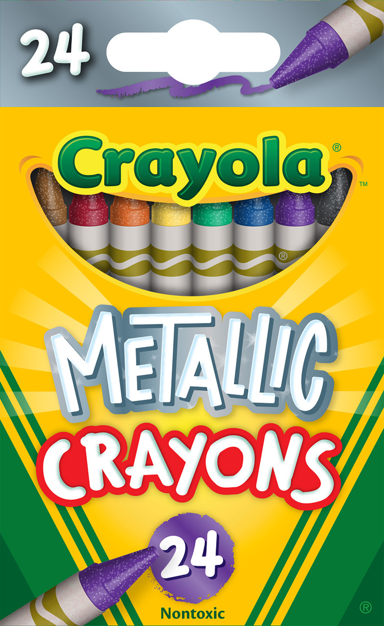 Crayola 52-8815 Crayon,metallic,24ct