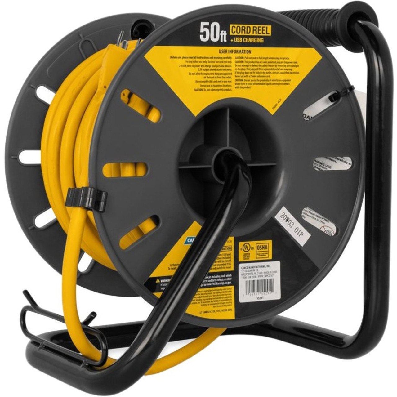 Camco - 55291 - PowerGrip Extension Cord Reel 50