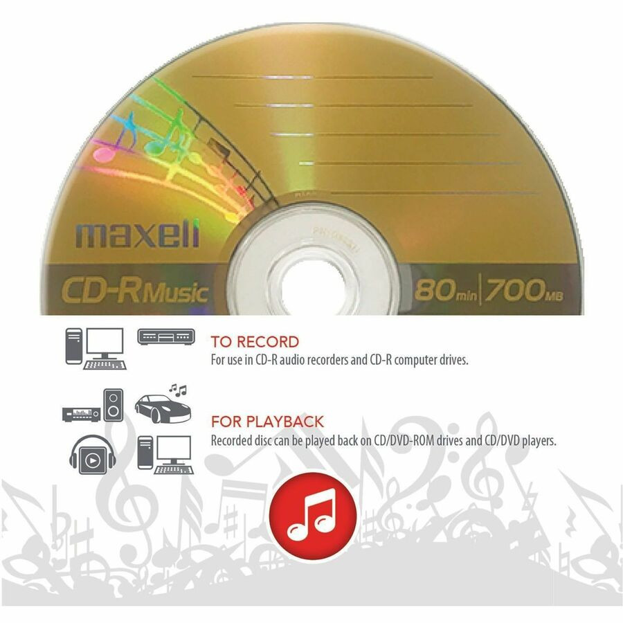 Maxell CD Recordable Media - CD-R - 32x - 700 MB - 30 | Beach Audio Maxell CD Recordable Media - CD-R - 32x - 700 MB - 30 | Beach Audio