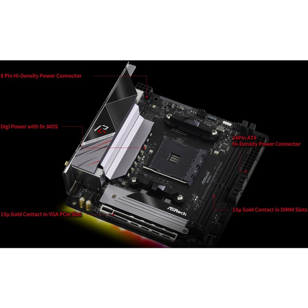 【動作品】 ASRock B550 PHANTOM GAMING ITX/ax ASRock | B550 Phantom Gaming-ITX/ax