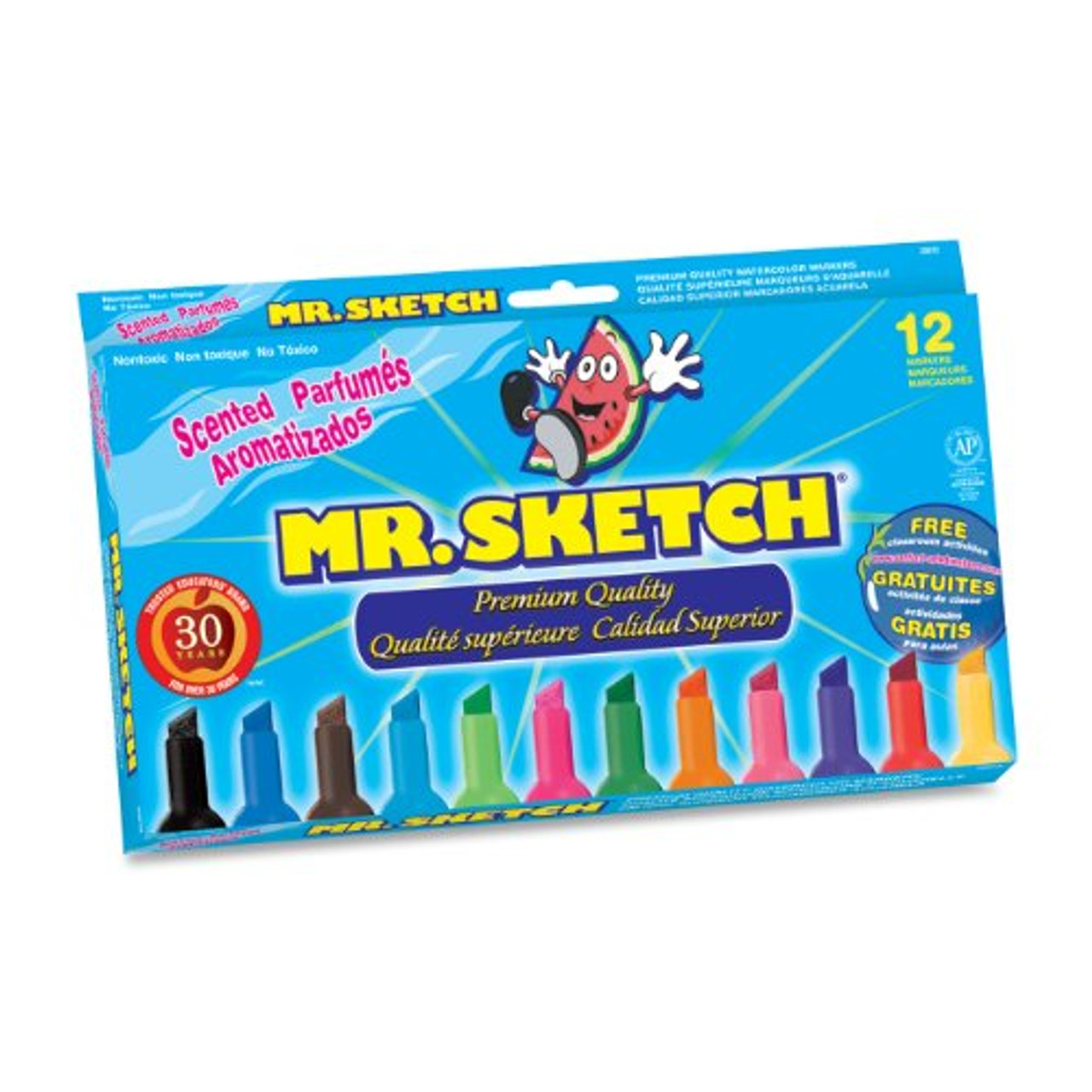Mr. Sketch Watercolor Markers Scented Assorted Colors Set Of 12