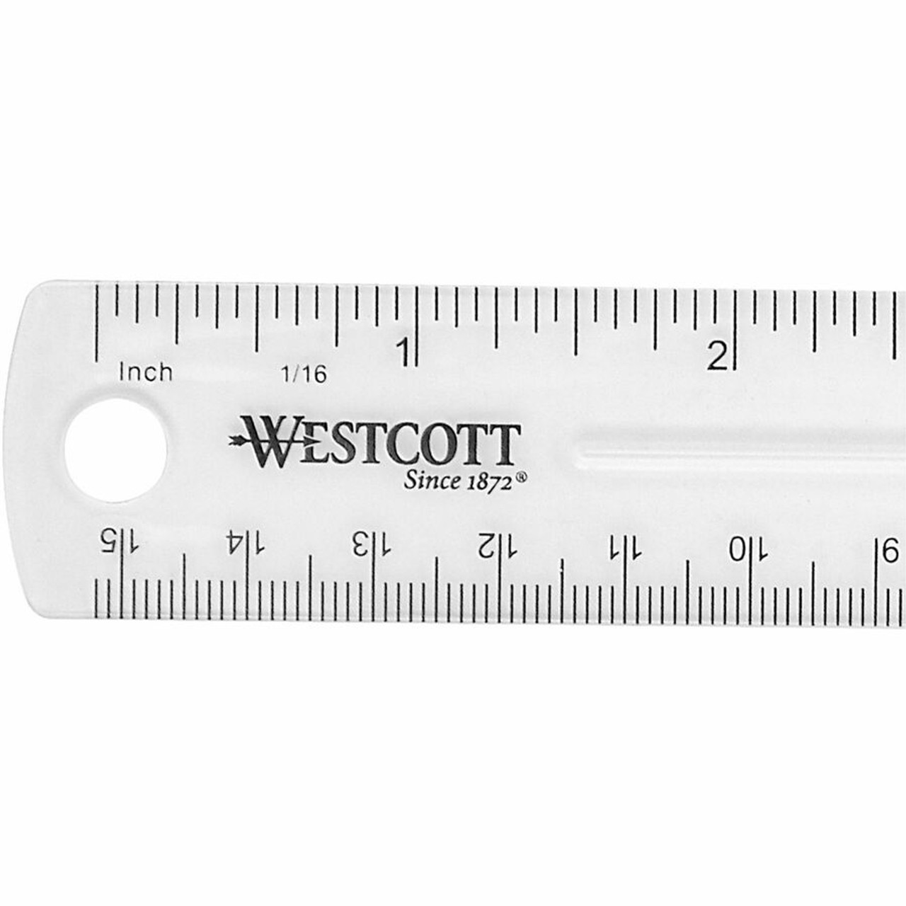 Westcott Ruler - 6 Length 1 Width - 1/16 Graduations