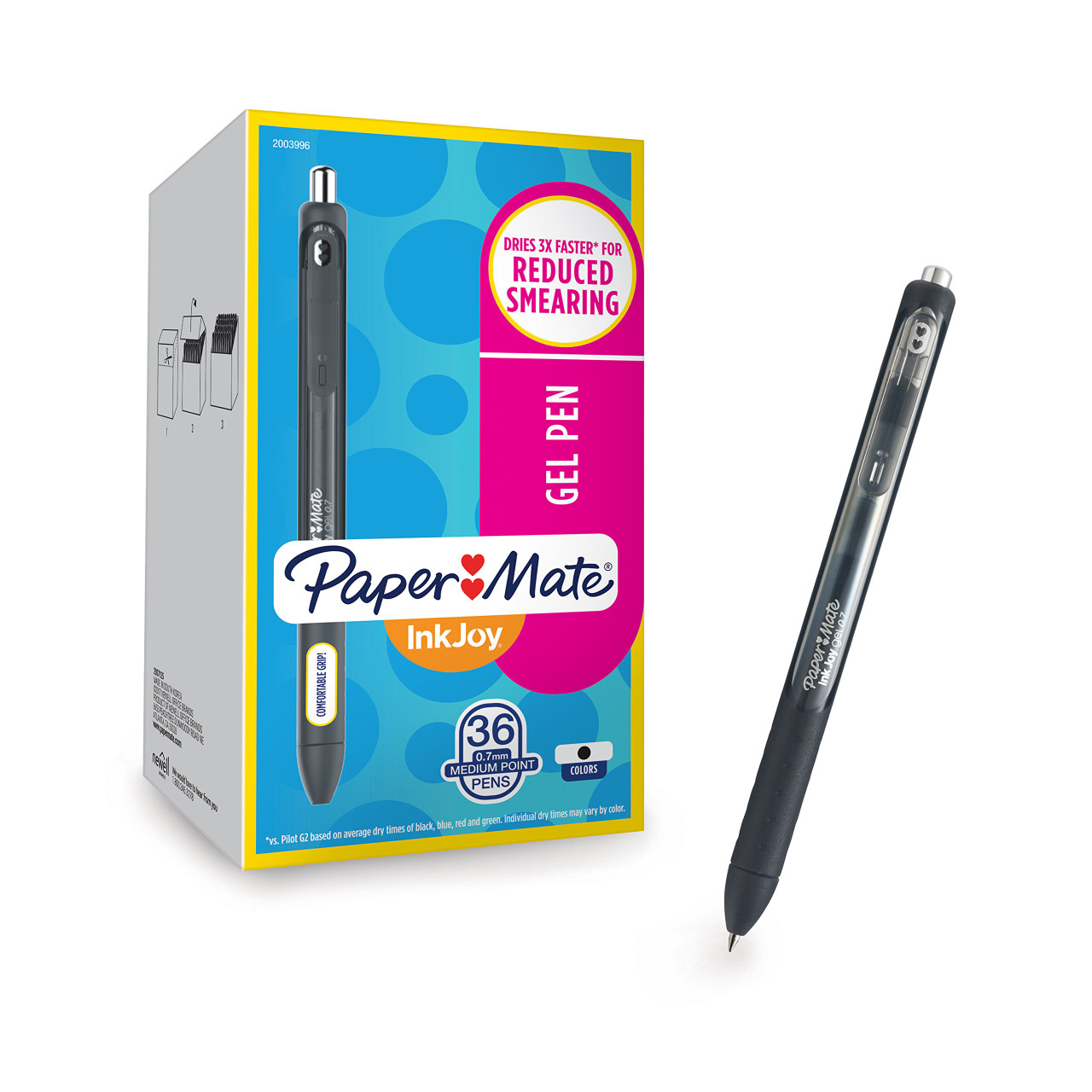 Paper Mate InkJoy Gel Pens, Medium Point (0.7mm), Black