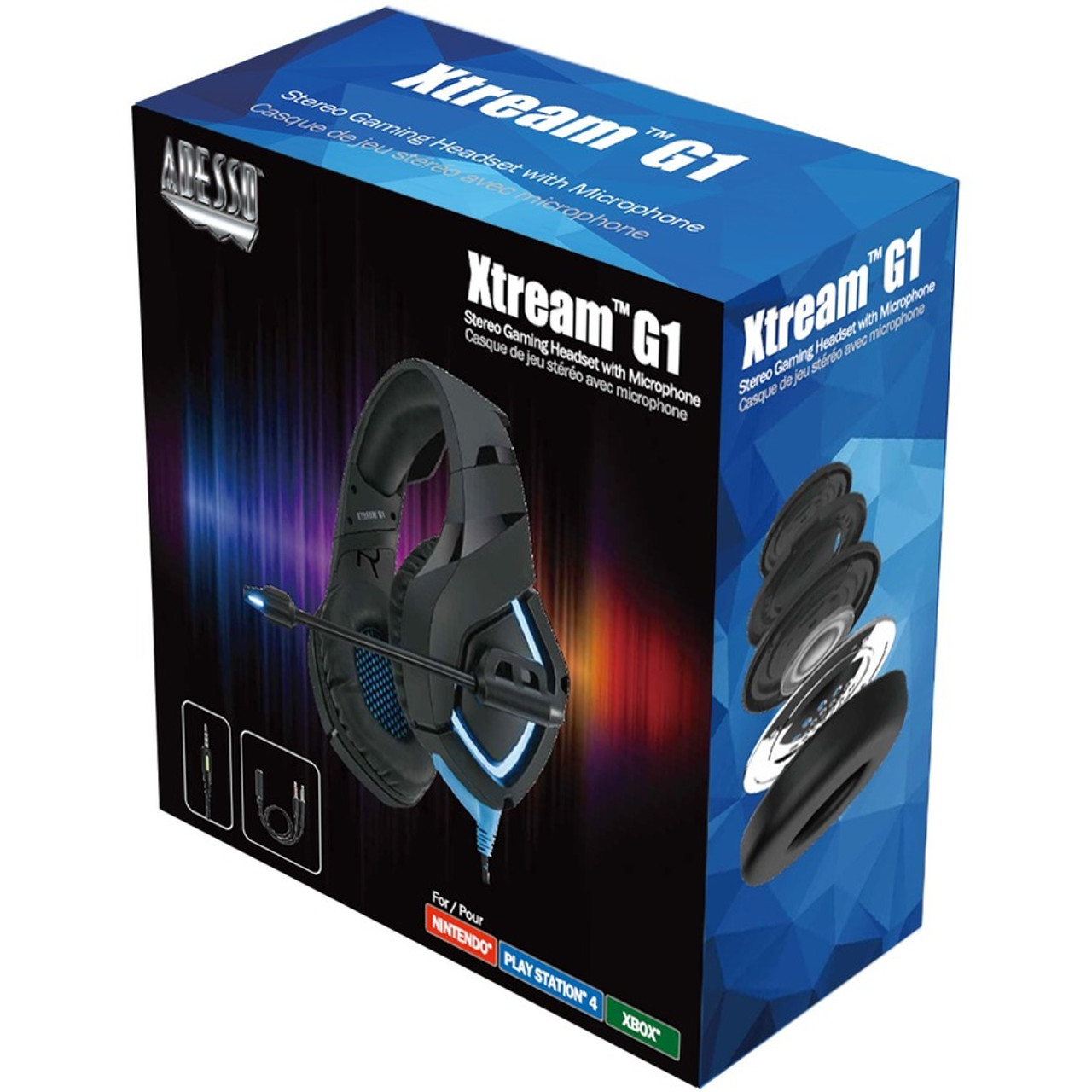 Adesso Stereo Gaming Headset with Microphone XTREAMG1 Beach Audio