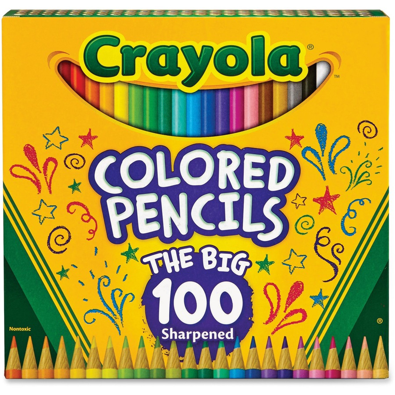 3-Boxes* Crayola 100 Pre-Sharpened Premium Quality Colored Pencils 68-8100