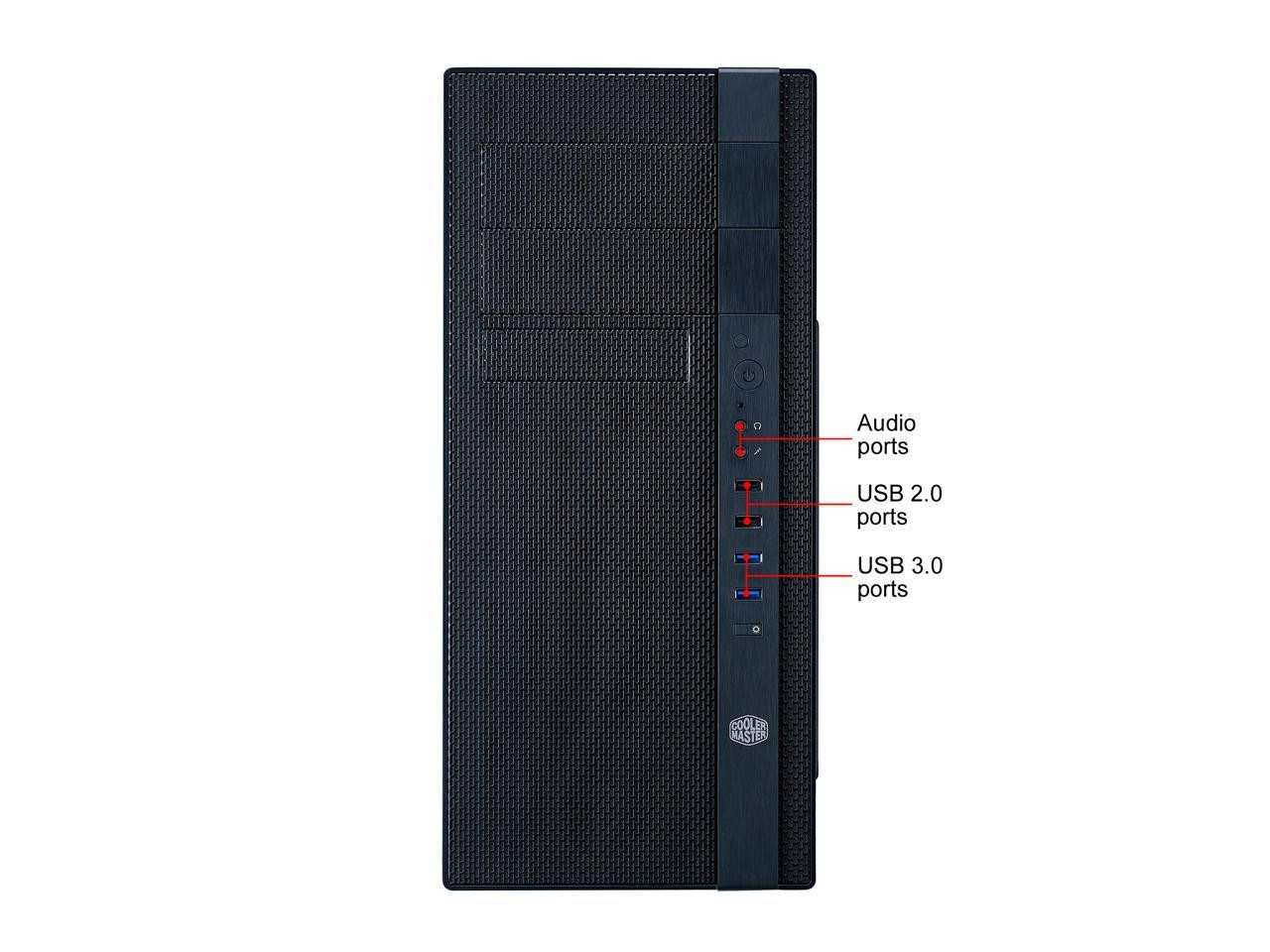 Cooler Master N400 N-series Mid Tower Computer Case | Beach Audio